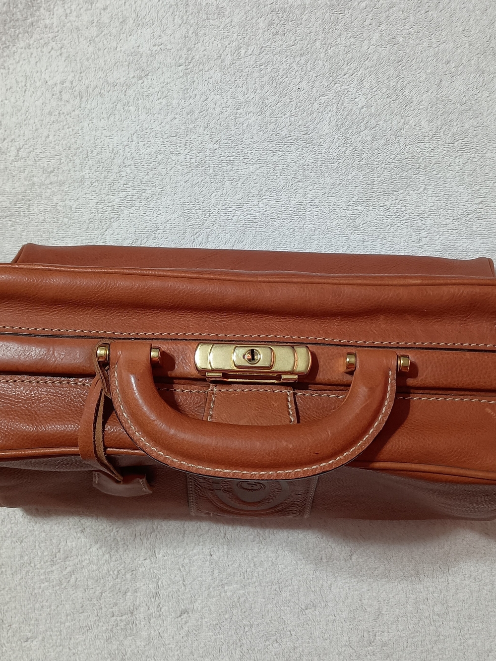 Vintage Never Used Pollini Leather Doctor's Bag With Lock & Key - Picture 2 of 10